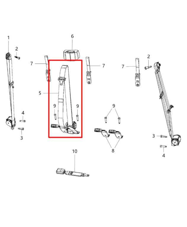 13-19 Ram 1500 Laramie Crew Cab 5.7L 4WD Rear Center 2nd Row Seat Belt Retractor - Alshned Auto Parts