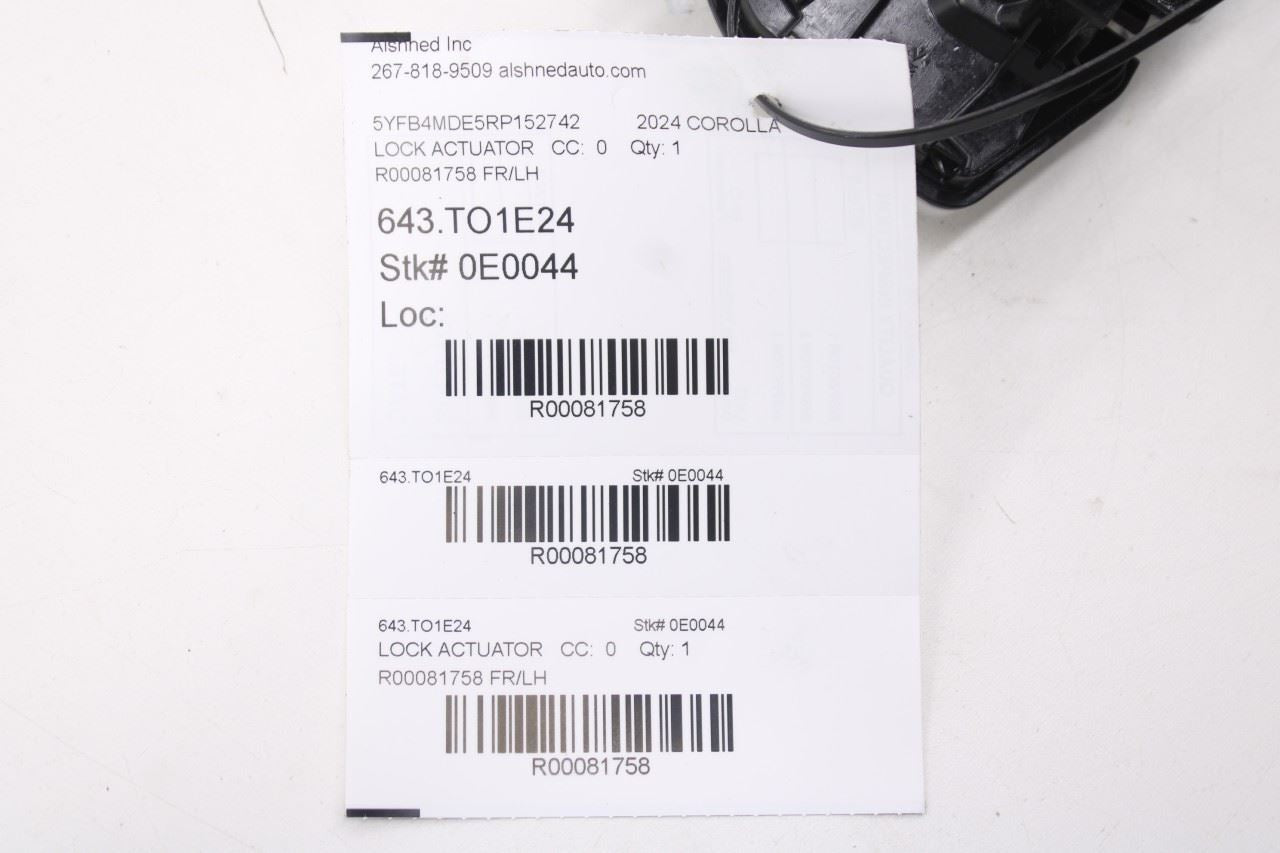 2014-2025 Toyota Corolla LE Front Left Door Lock Latch Actuator Assy 69040-0244010