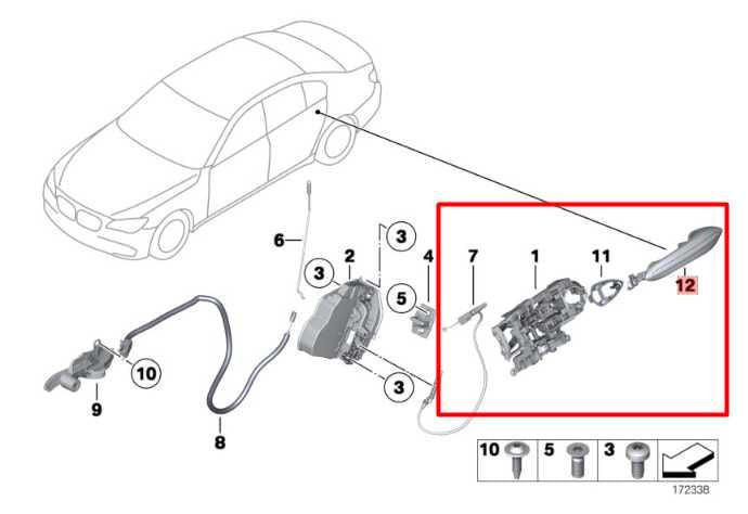 2010-15 BMW 750Li xDrive 4.4L AWD Rear Door Passenger Right Side Exterior Handle - Alshned Auto Parts