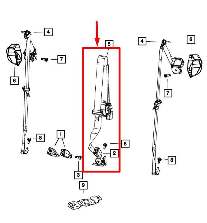 14-18 Jeep Grand Cherokee Rear Center 2nd Row Seat Belt Retractor 5ME35DX9AA OEM - Alshned Auto Parts