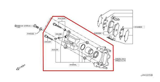 17-22 Infiniti Q60 Luxe Rear Right Passenger Side Brake Disc Caliper 44001-1AA0A - Alshned Auto Parts