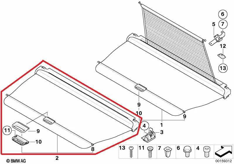 2007-13 BMW X5 xDrive35i Rear Trunk Retractable Deck Shelf Tonneau Cover 6955873 - Alshned Auto Parts