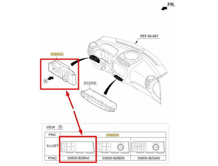 2014-2019 Kia Soul Dash Traction & Dimmer Control Switch 93600-B2BA0EQ OEM - Alshned Auto Parts