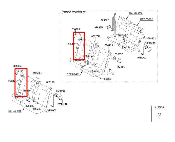 13-15 Kia Sorento EX Rear RH Side 2nd Row Seat Belt Retractor 89820-1U710VA OEM - Alshned Auto Parts
