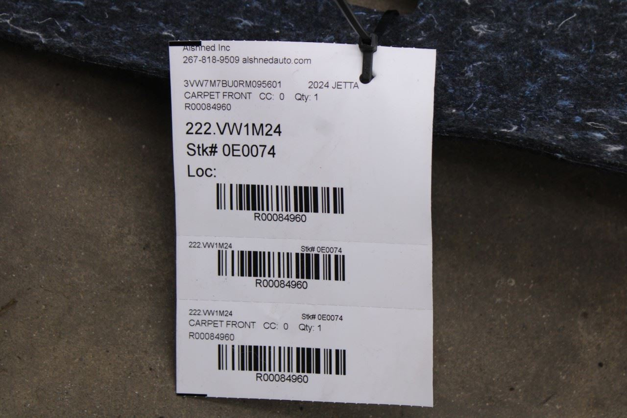 2022-26 Volkswagen Jetta SE 1.5L FWD Front and Rear Floor Interior Carpet Liner12