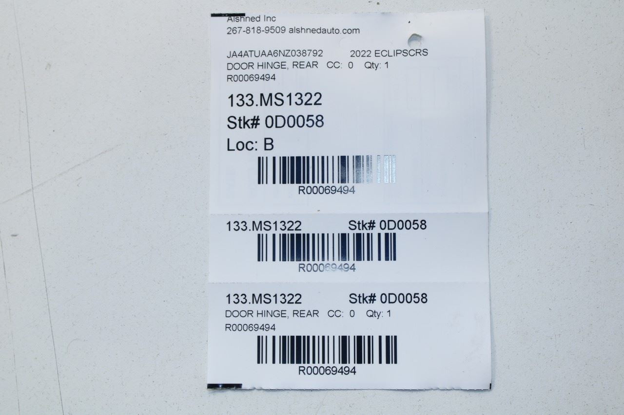 2018-2025 Mitsubishi Eclipse Cross ES Rear Left Door Hinge Upper and Lower Pair - Alshned Auto Parts