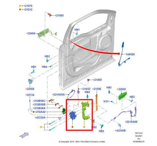 15-20 Ford F150 Super Cab Lariat 2.7L Front Right Side Door Lock Latch Actuator - Alshned Auto Parts