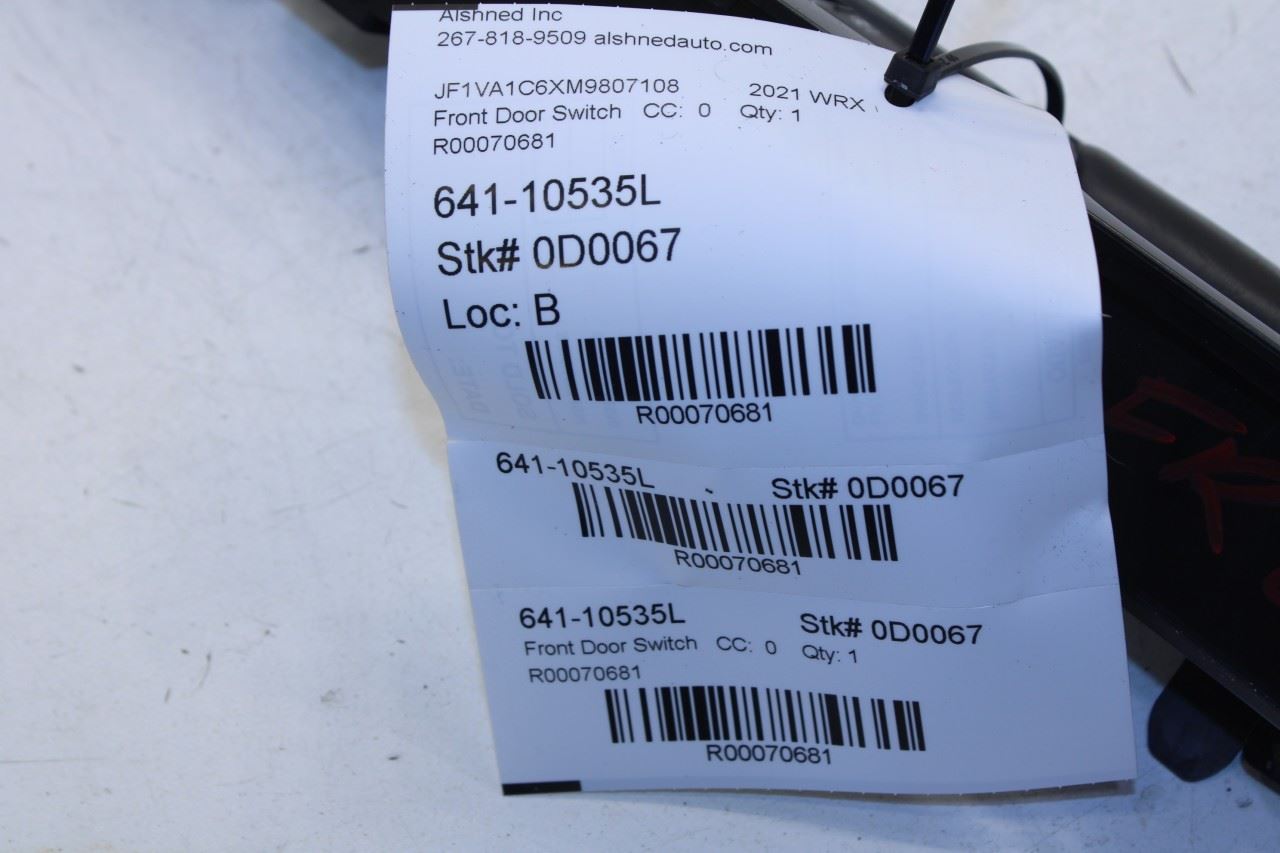 2016-2021 Subaru WRX Premium Front Left Master Power Window Switch 83071VA352 - Alshned Auto Parts