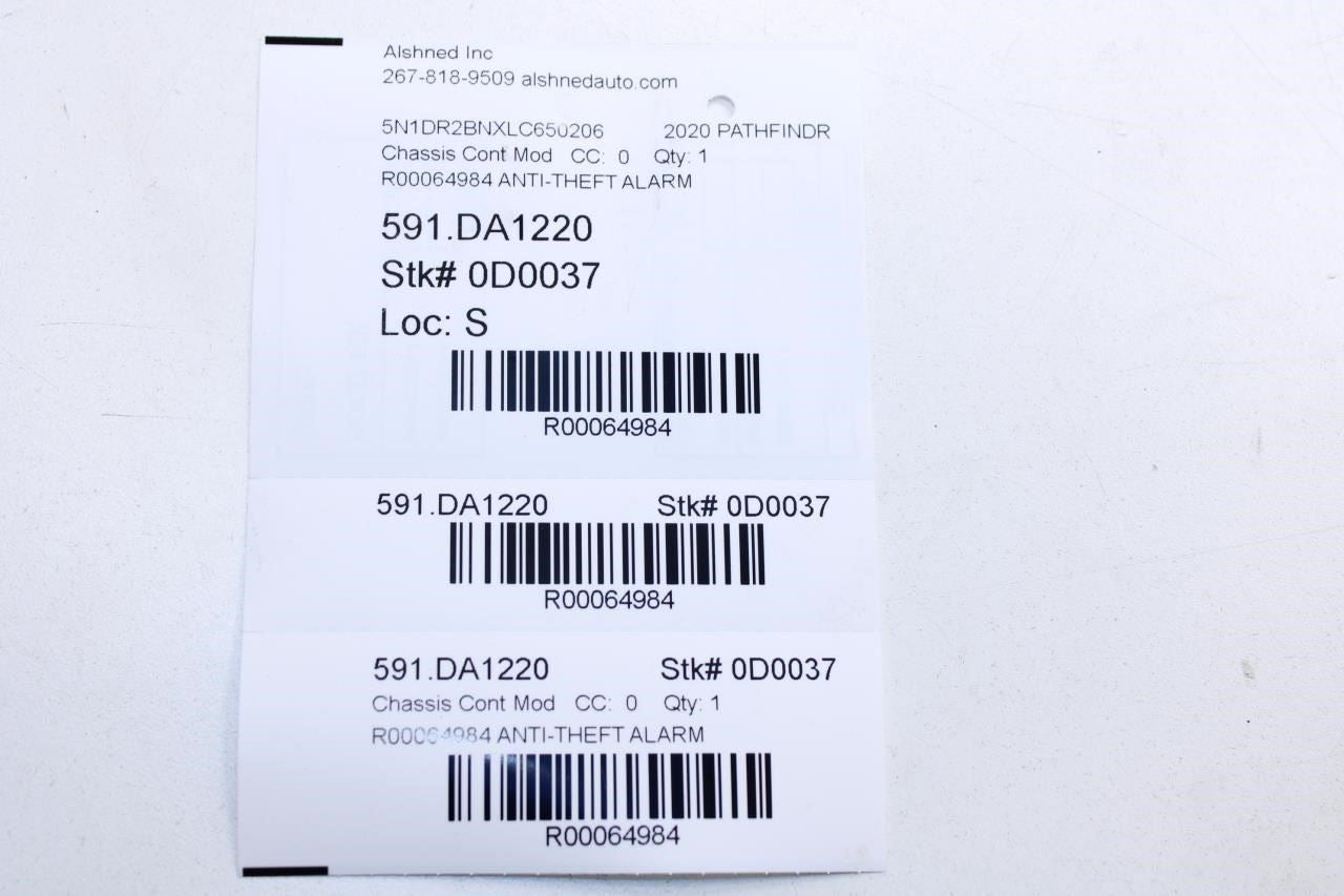 17-2020 Nissan Pathfinder SV Anti-Theft Keyless Entry Card Warning Buzzer - Alshned Auto Parts