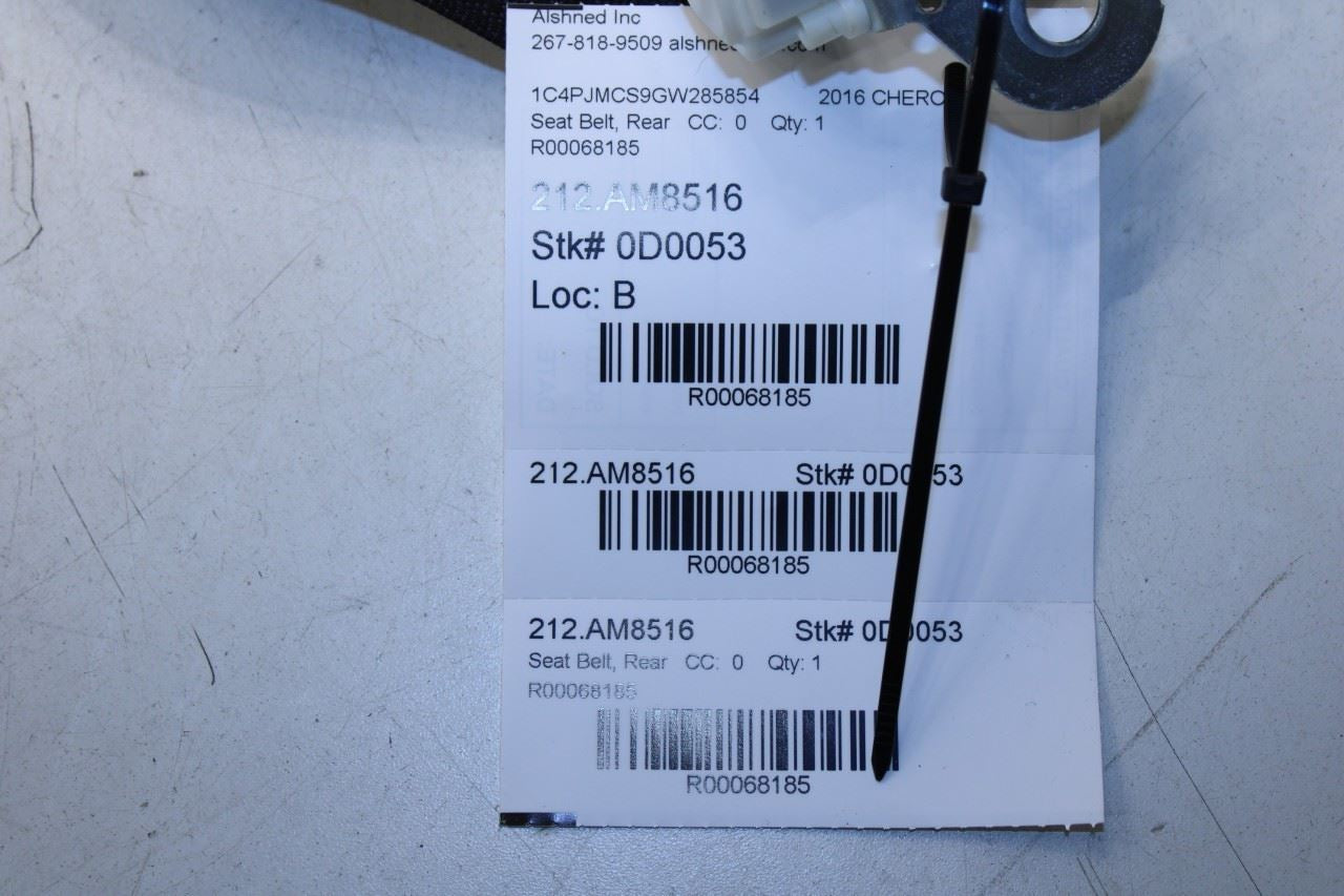14-18 Jeep Cherokee 75th Anniversary Rear Left Side 2nd Row Seat Belt Retractor - Alshned Auto Parts