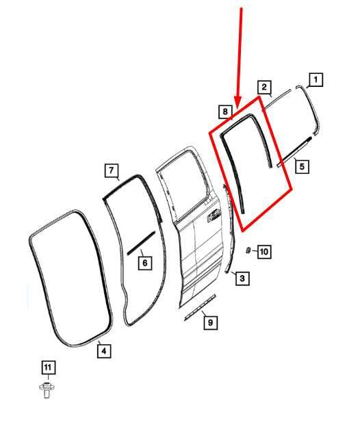 19-25 Ram 1500 New Style Crew Cab Rear Left Door Window Run Channel 68285725AC - Alshned Auto Parts
