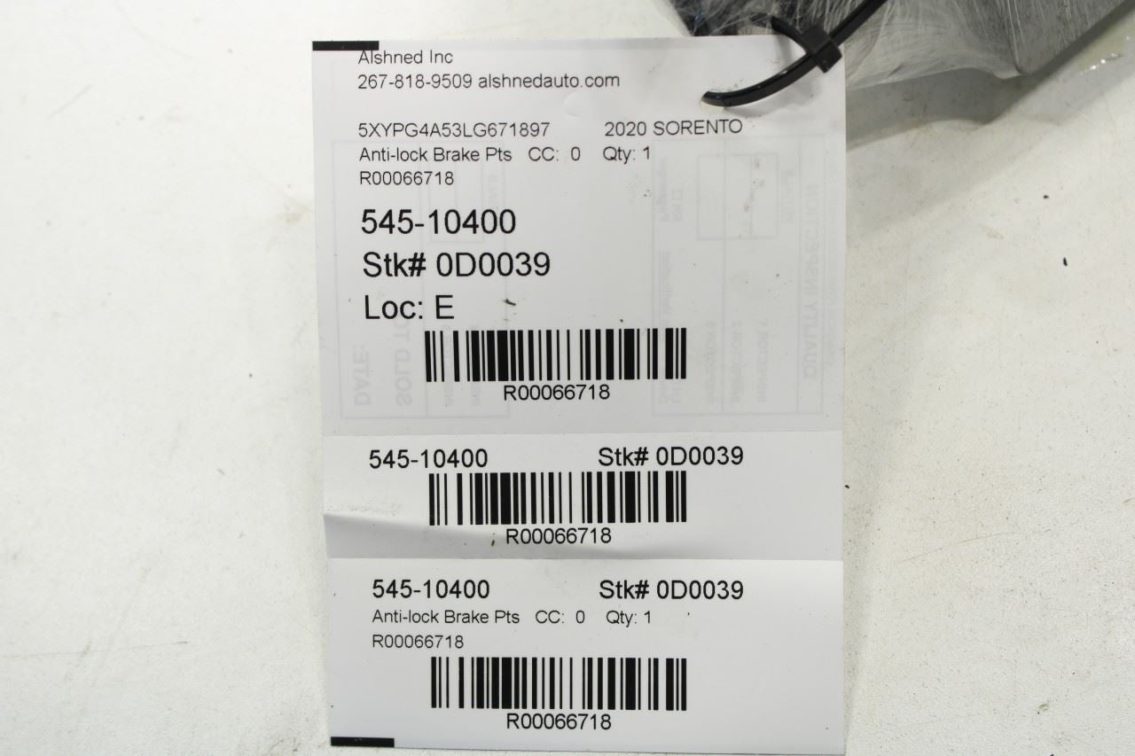 19-2020 Kia Sorento LX 3.3L ABS Anti Lock Brake Pump Control Module C6589-34500 - Alshned Auto Parts
