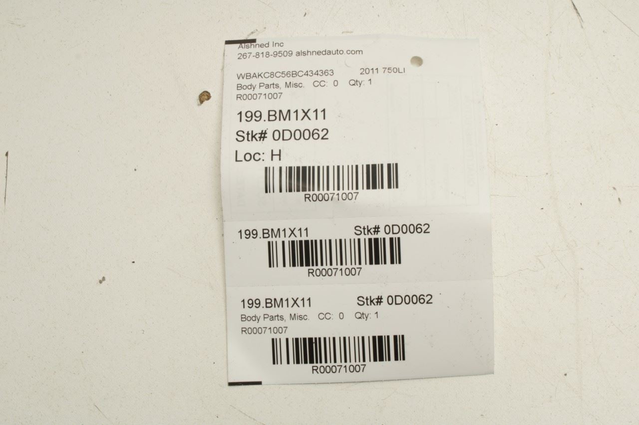 2010-2015 BMW 750Li xDrive Rear Left Door Run Channel w/ Molding Set 51357179129 - Alshned Auto Parts