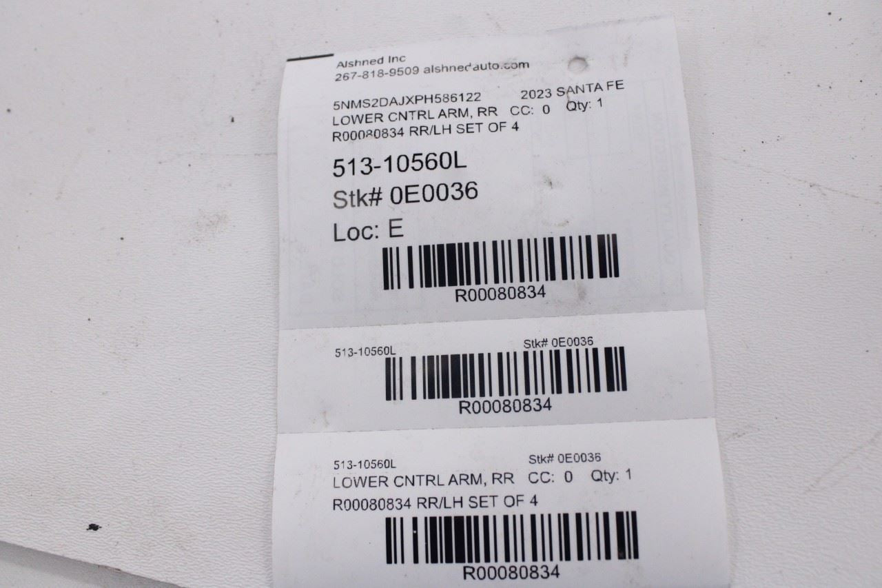 21-23 Hyundai Santa Fe SEL 2.5L AWD Rear LH Side Lower and Upper Control Arm Set - Alshned Auto Parts