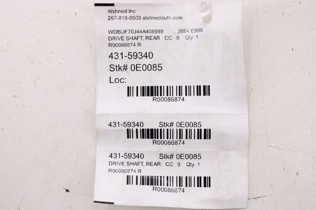 2004-2006 Mercedes-Benz E500 RWD Rear Drive Shaft Propeller 2194100406 OEM - Alshned Auto Parts
