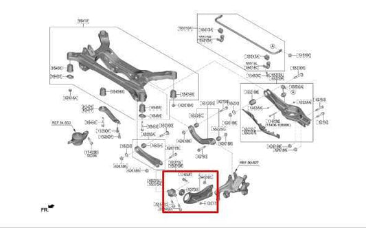 20-23 Hyundai Sonata SE FWD Rear Left Driver Side Lower Control Arm 55270-L0000 - Alshned Auto Parts