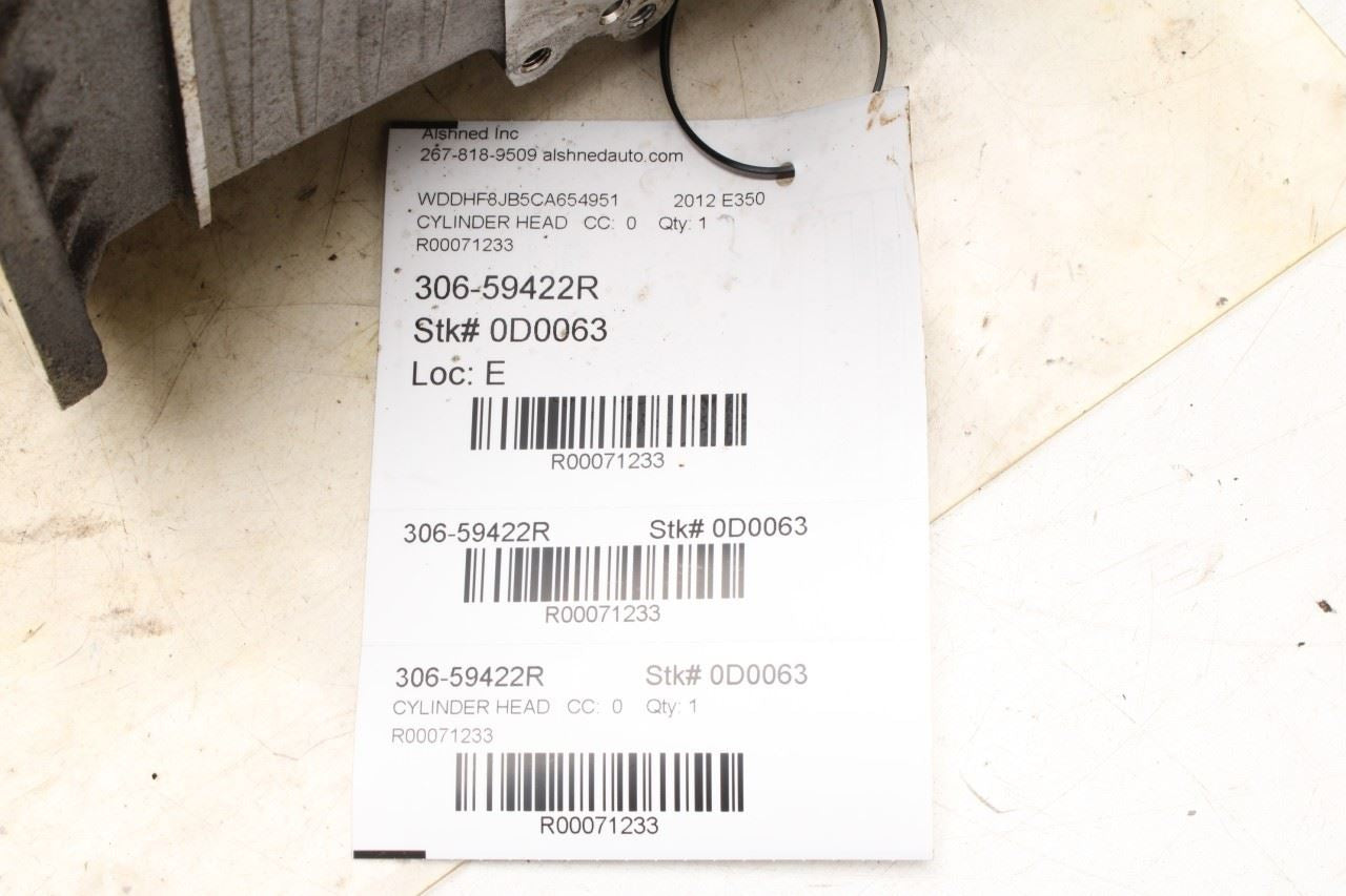 12-16 Mercedes-Benz E350 Sport 4Matic 3.5L Right Side Engine Cylinder Head 362K - Alshned Auto Parts
