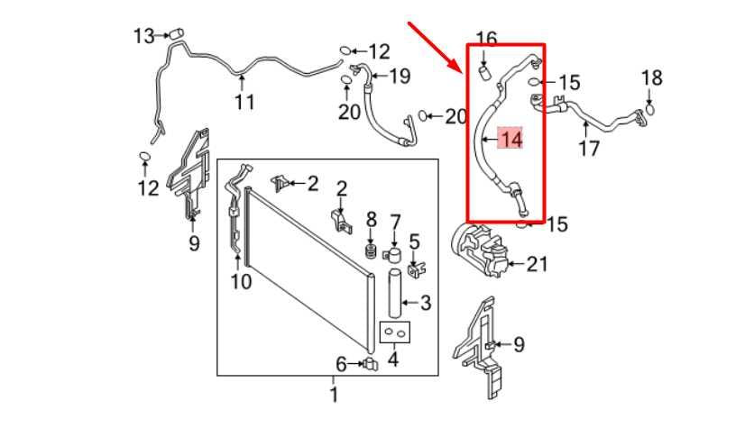 2016-20 Nissan Maxima AC Air Conditioning Suction Hose Line Pipe 92480-4RA1A OEM - Alshned Auto Parts