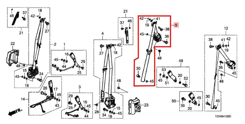2014-20 Acura MDX Advance Rear Passenger Right Side 2nd Row Seat Belt Retractor - Alshned Auto Parts
