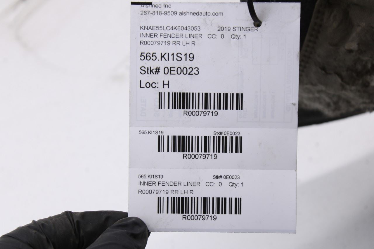 2018-23 KIA Stinger GT2 AWD Rear Left Side Wheelhouse Liner Splash Shield *ReaD* - Alshned Auto Parts