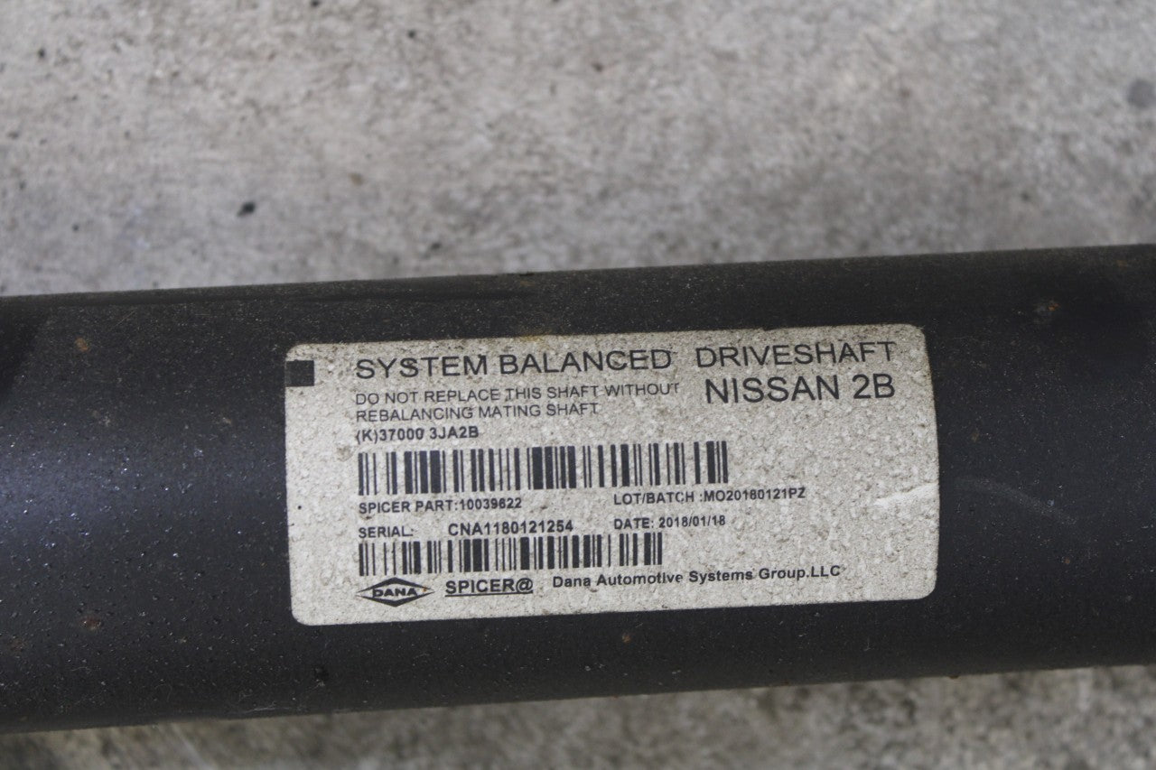 2013-2020 Nissan Pathfinder SV 3.5L 4WD Rear Drive Shaft Propeller 37000-3JA2B - Alshned Auto Parts
