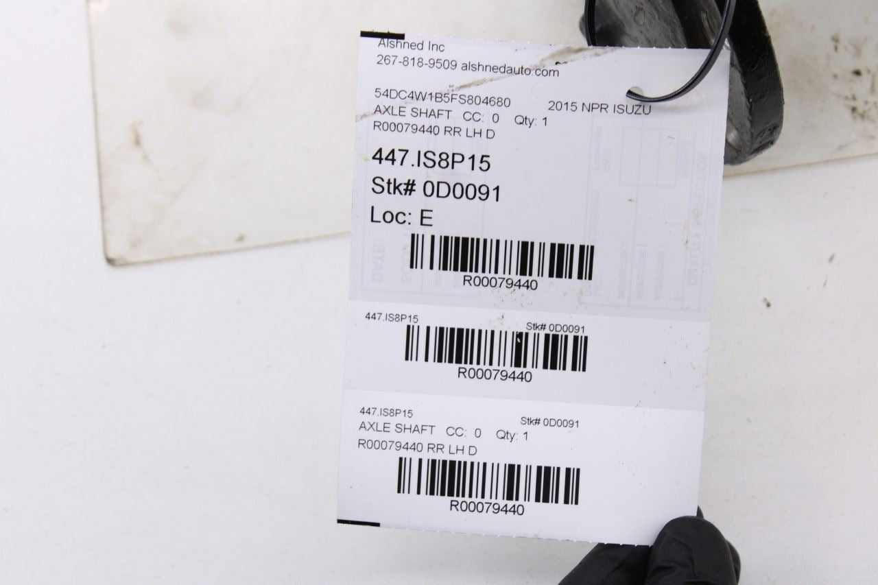 11-15 Isuzu NPR HD 6.0L RWD Rear Driver LH Side Axle Shaft 8-97073-871-1 *ReaD* - Alshned Auto Parts