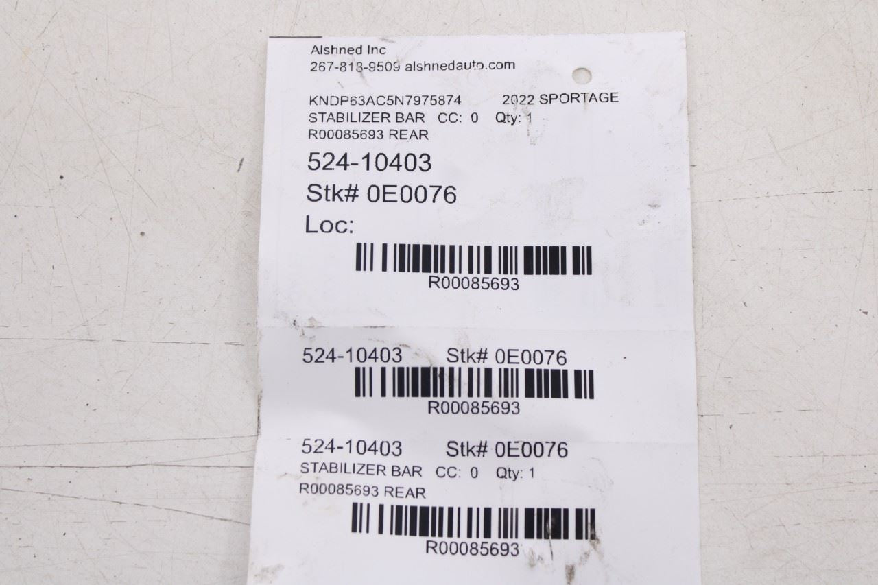 2020-22 Kia Sportage Nightfall FWD Rear Stabilizer Sway Anti-Roll Bar 55510D35009