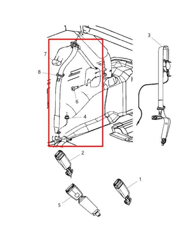 2011-18 Jeep Wrangler Unlimited Sport Rear Left Side 2nd Row Seat Belt Retractor - Alshned Auto Parts