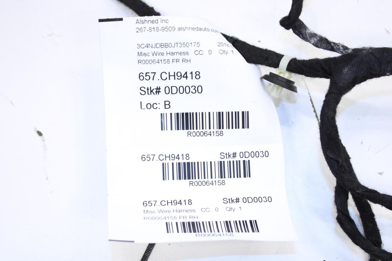 2017-18 Jeep Compass Latitude Front Right Passenger Door Wire Harness 68248500AD - Alshned Auto Parts