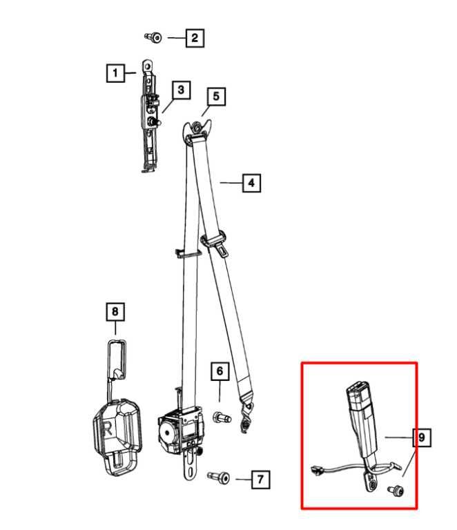 14-18 Jeep Grand Cherokee Limited Front RH or LH Seat Belt Buckle 1VL12DX9AB OEM - Alshned Auto Parts