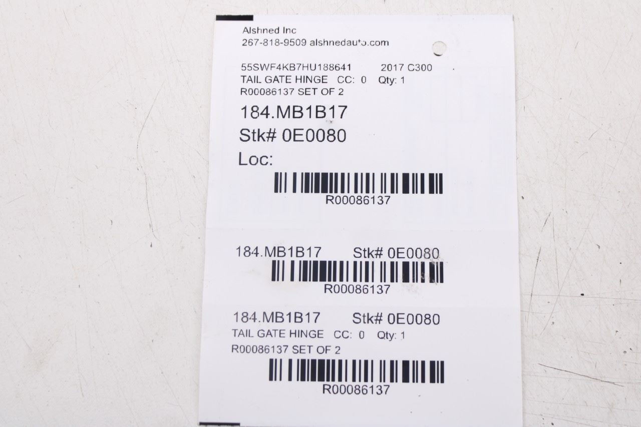 15-21 Mercedes-Benz C300 4Matic Rear Trunk Right and Left Side Hinge Set of 214