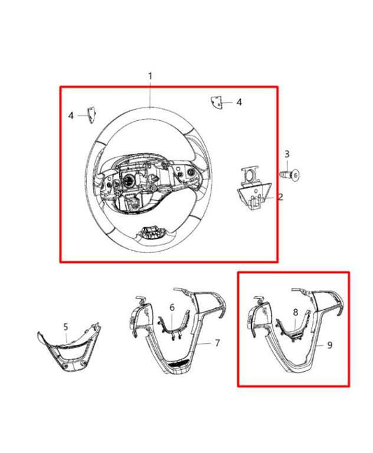 14-22 Jeep Grand Cherokee Limited 3.6L Steering Wheel Leather w/ Control Buttons - Alshned Auto Parts