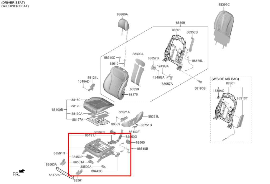 2019-23 Hyundai Santa Fe SEL 2.4L Front Driver Left Side Seat Lower Track Frame - Alshned Auto Parts