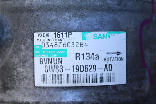 2010-2012 Jaguar XF Portfolio 5.0L AC Air Conditioner Compressor 8W83-19D629-AD - Alshned Auto Parts