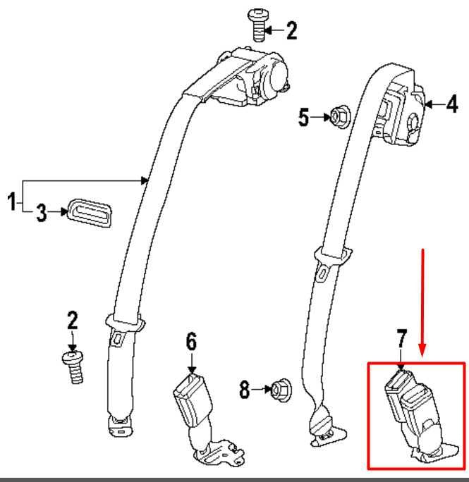2024-2025 Chevrolet Trax Rear Center Left Side Seat Belt Buckle 60008259 OEM - Alshned Auto Parts