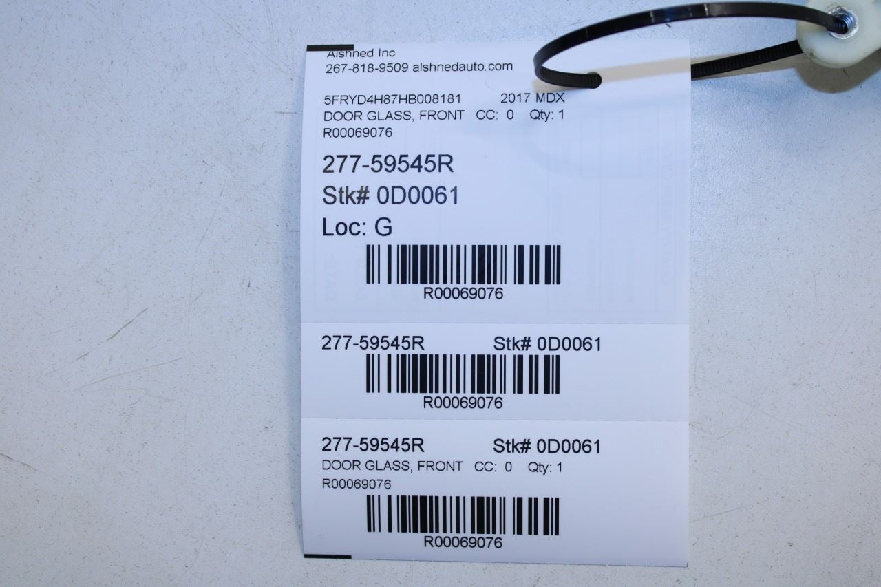 2014-2020 Acura MDX Advance Front Right Side Door Window Glass 73300-TZ5-A10 OEM - Alshned Auto Parts