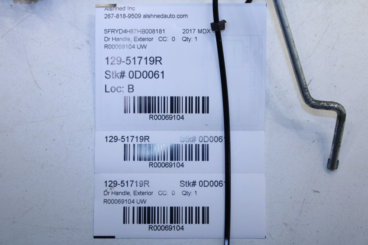 14-20 Acura MDX Advance 3.5L AWD Front Passenger Right Side Door Exterior Handle - Alshned Auto Parts