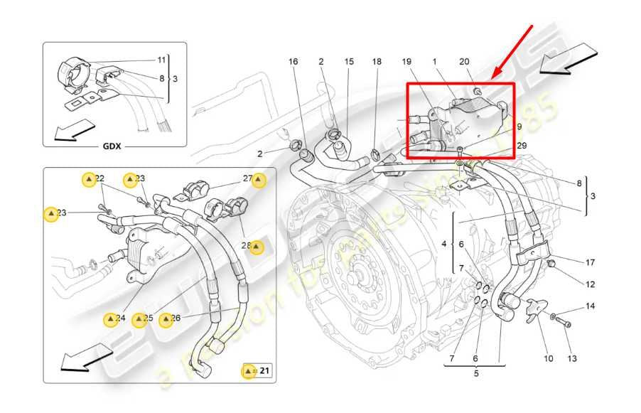 2014-20 Maserati Ghibli 3.0L V6 Automatic Transmission Oil Cooler 670002934 OEM - Alshned Auto Parts