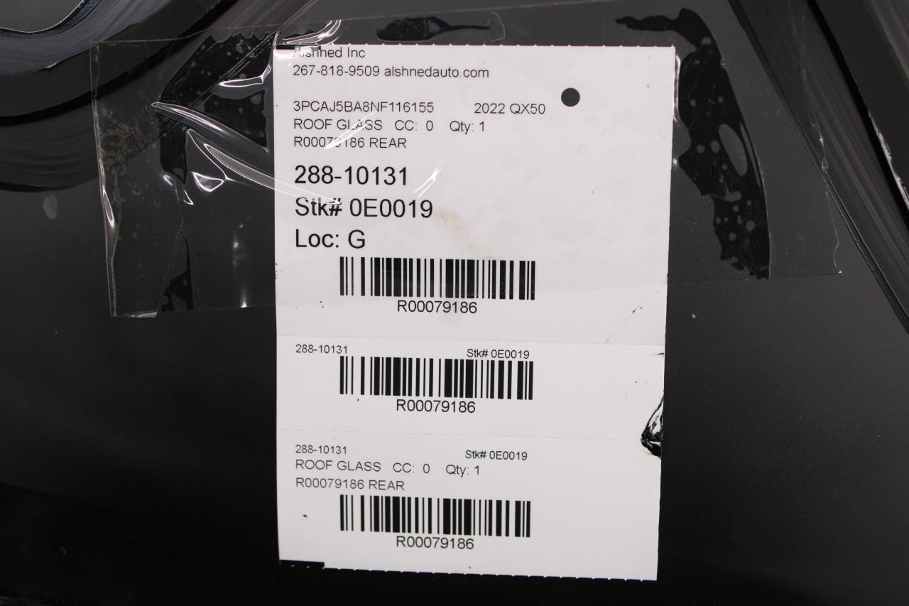 2019-2025 Infiniti QX50 LUXE Roof Rear Sunroof Window Glass 91604-5NA0A OEM - Alshned Auto Parts