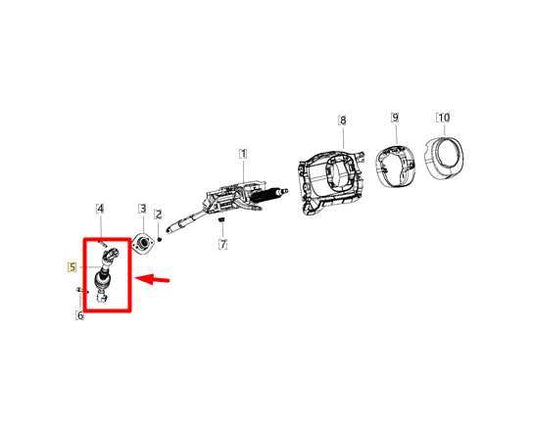 2019-2024 Ram 1500 Steering Column Lower Intermediate Shaft 68275002AF OEM - Alshned Auto Parts