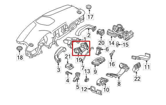 2012-15 Mercedes-Benz ML350 Dash Center Screen Bezel Trim w/ Air Vents Grilles - Alshned Auto Parts