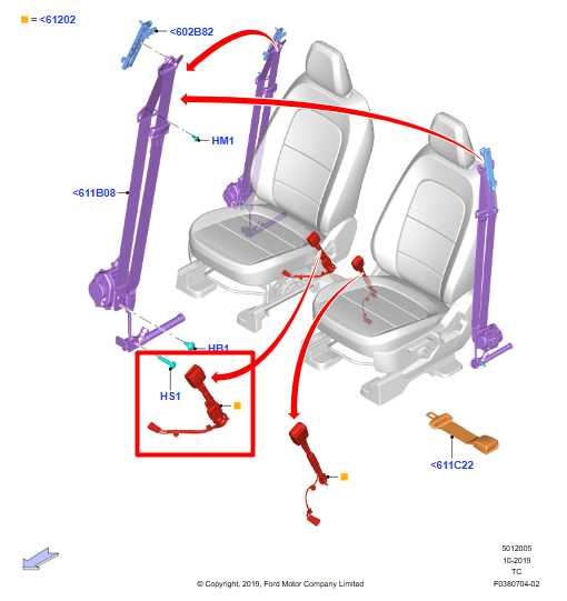 2020-2025 Ford Escape SEL 2.0L AWD Front Passenger Right Side Seat Belt Buckle - Alshned Auto Parts