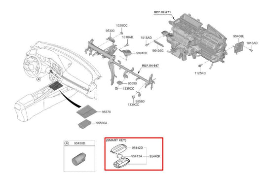 2021-24 Hyundai Elantra SEL 2.0L Smart Key Keyless Remote Entry Fob Transmitter - Alshned Auto Parts
