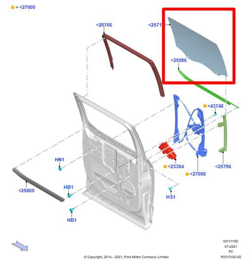 15-22 Ford F150 Limited 3.5L Rear Left Side Door Window Glass FL3Z-1625713-F OEM - Alshned Auto Parts