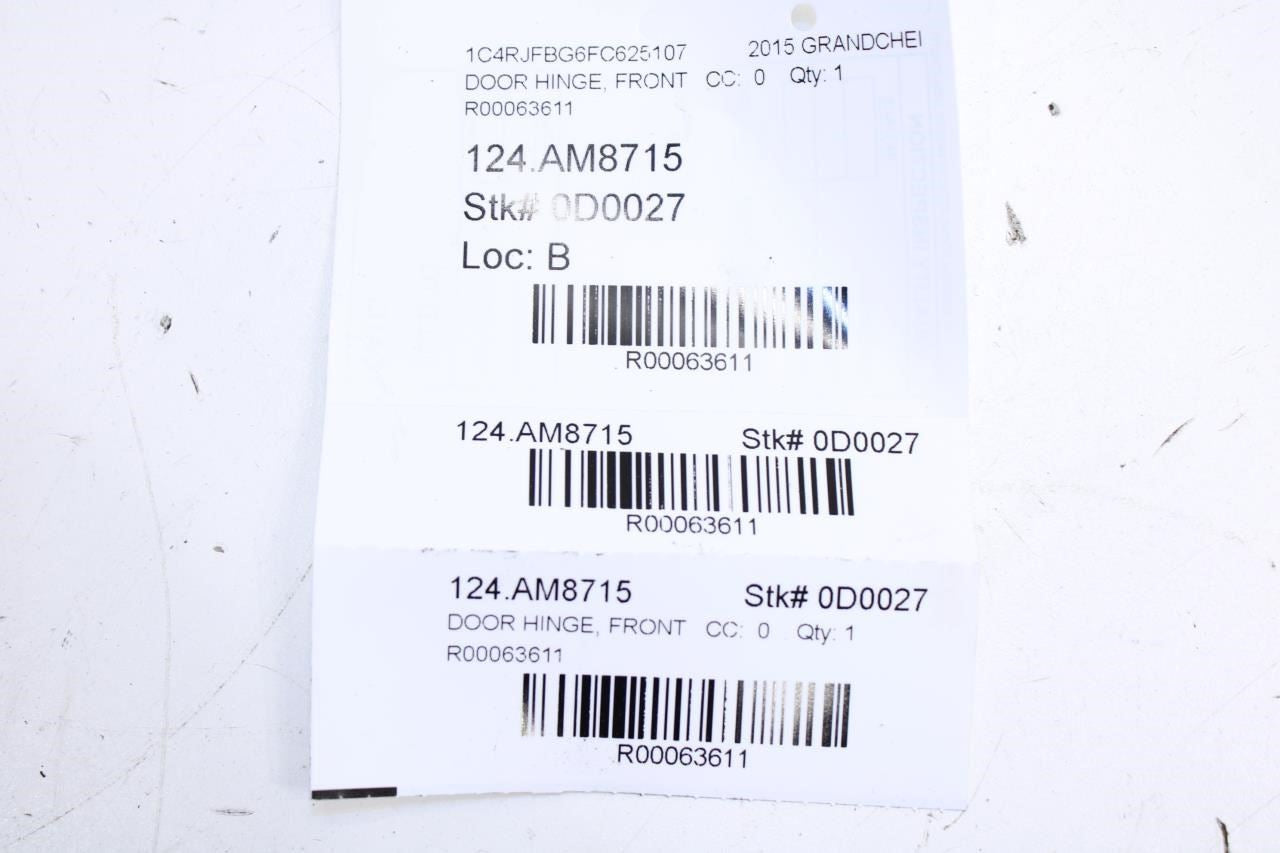 11-21 Jeep Grand Cherokee Front RH Door Hinge Upper and Lower Set 55113660AC OEM - Alshned Auto Parts