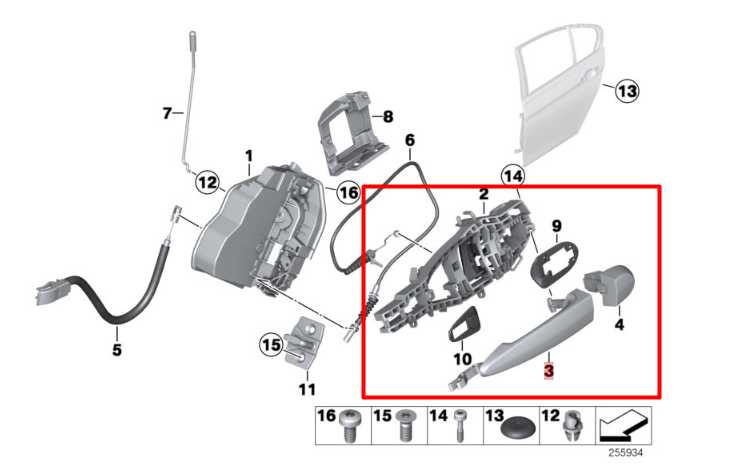 09-16 BMW 328i xDrive SULEV 2.0L Rear Passenger Right Side Door Exterior Handle - Alshned Auto Parts