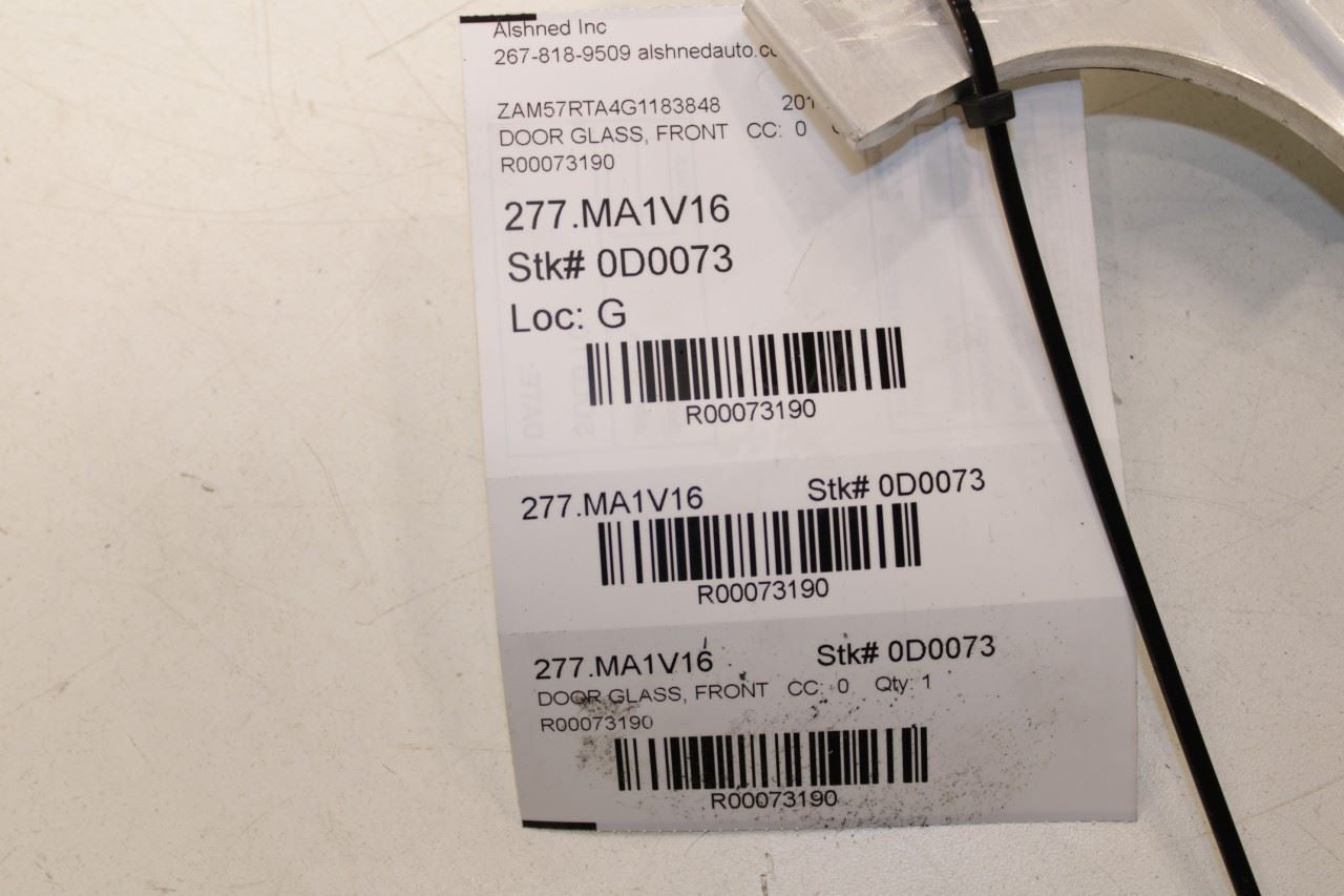 2014-2017 Maserati Ghibli S Q4 Front Right Side Door Window Glass 670038127 OEM - Alshned Auto Parts