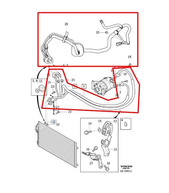 2015-16 Volvo S60 T5 Premier 2.0L AC Conditioning Discharge Liquid Hose Line Set - Alshned Auto Parts
