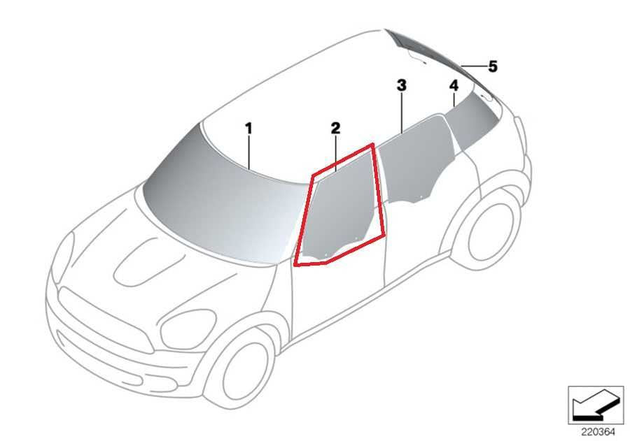 2010-2016 Mini Countryman Cooper S Front Right Door Window Movable Glass 98005681