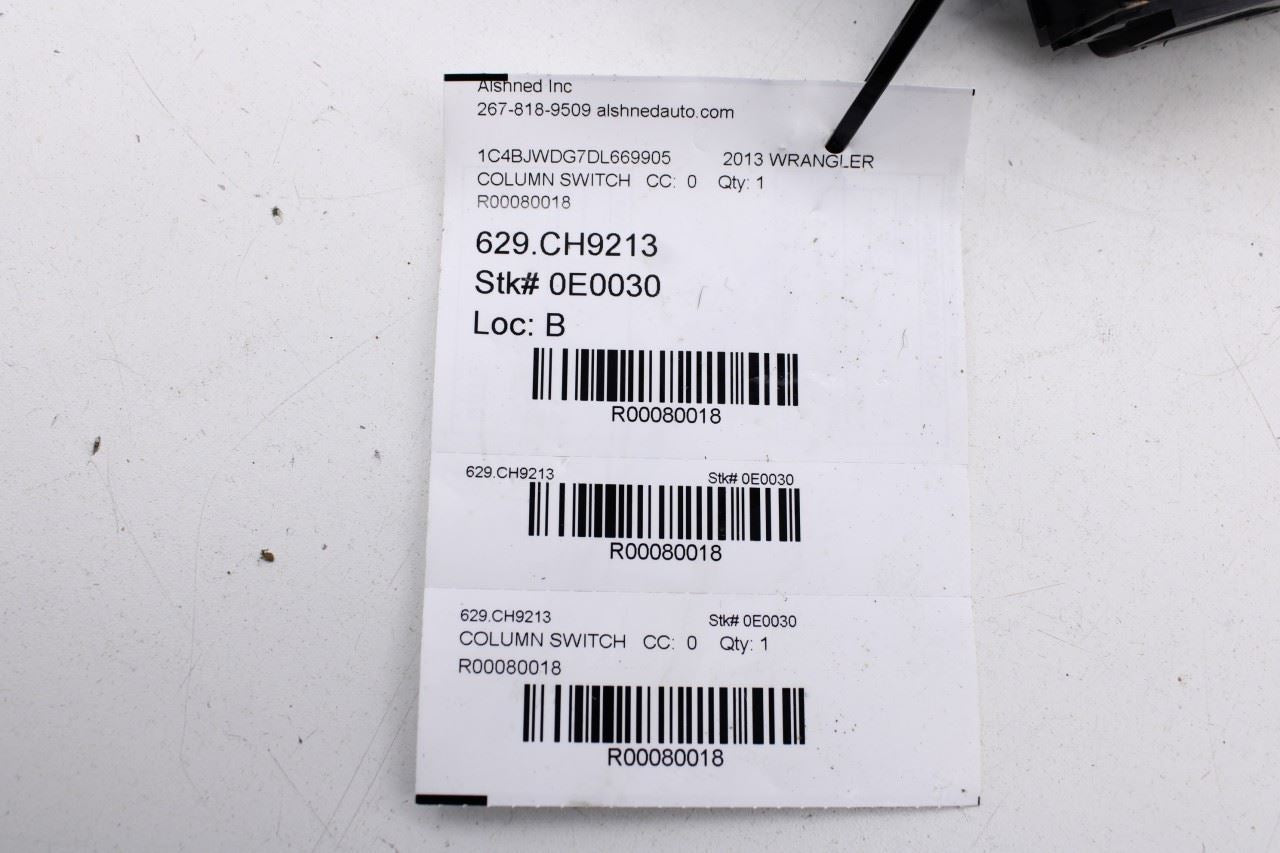2007-18 Jeep Wrangler Sport 3.6L Steering Column Light Turn Signal Wiper Switch - Alshned Auto Parts